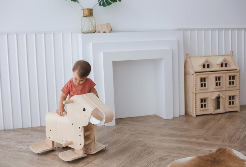 Walking Elephant Wooden Walker For Toddlers by Plan Toys