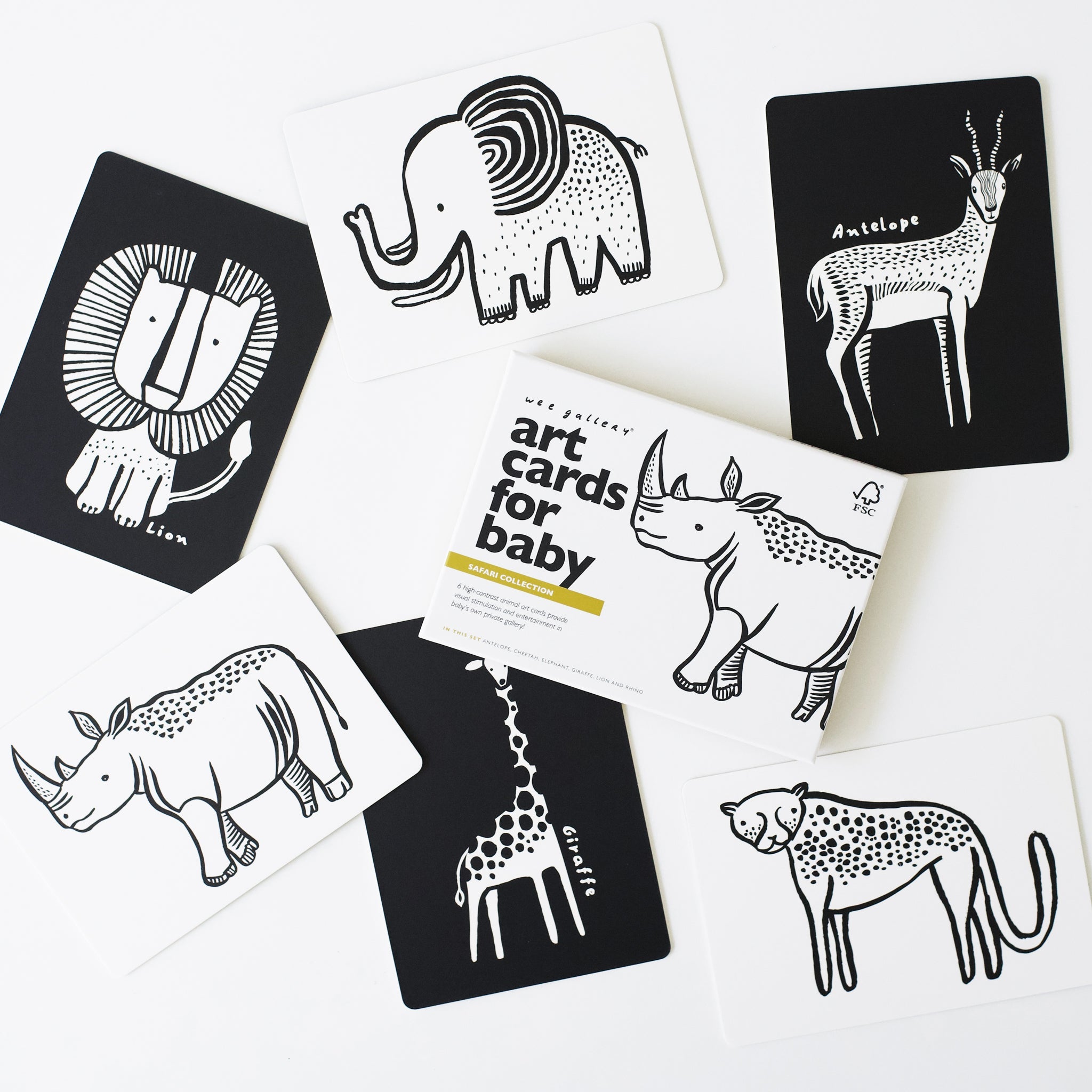 Art Cards for Baby - Safari Collection Art Cards Wee Gallery   