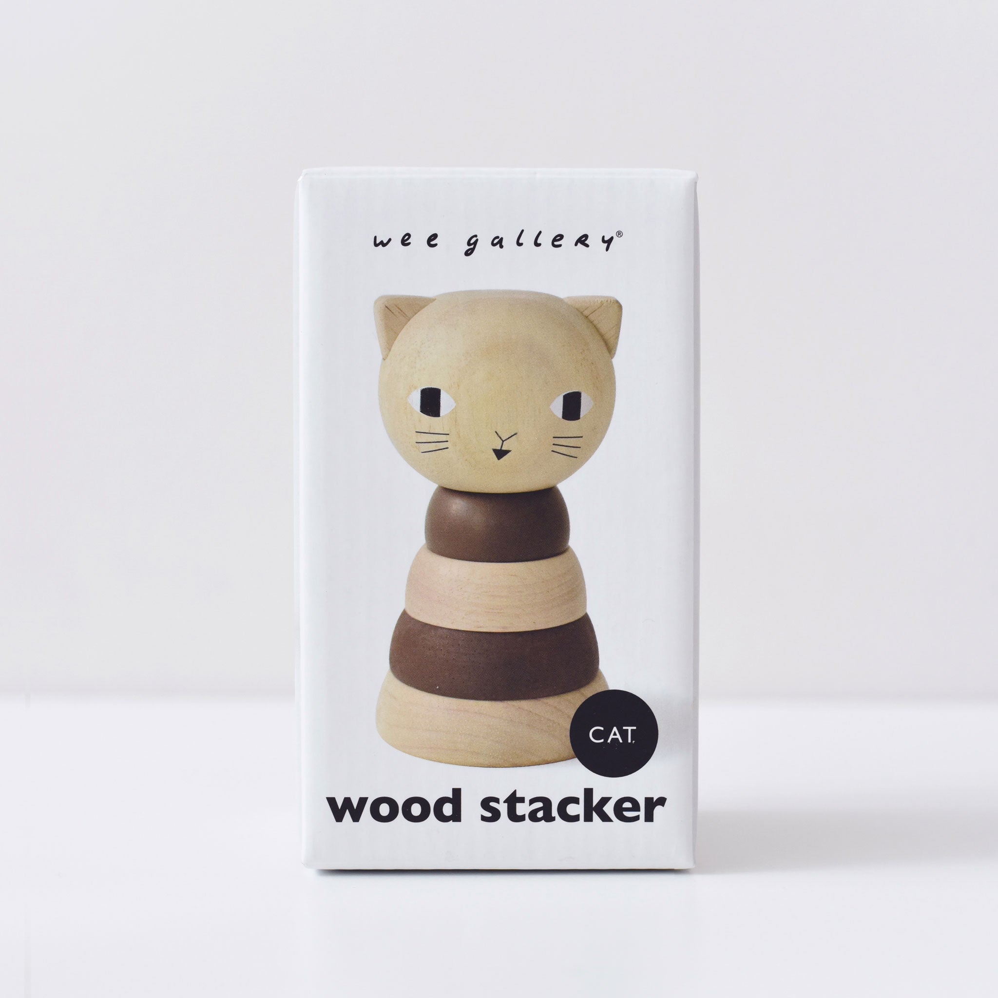 Wood Stacker - Cat Wooden Toys Wee Gallery   