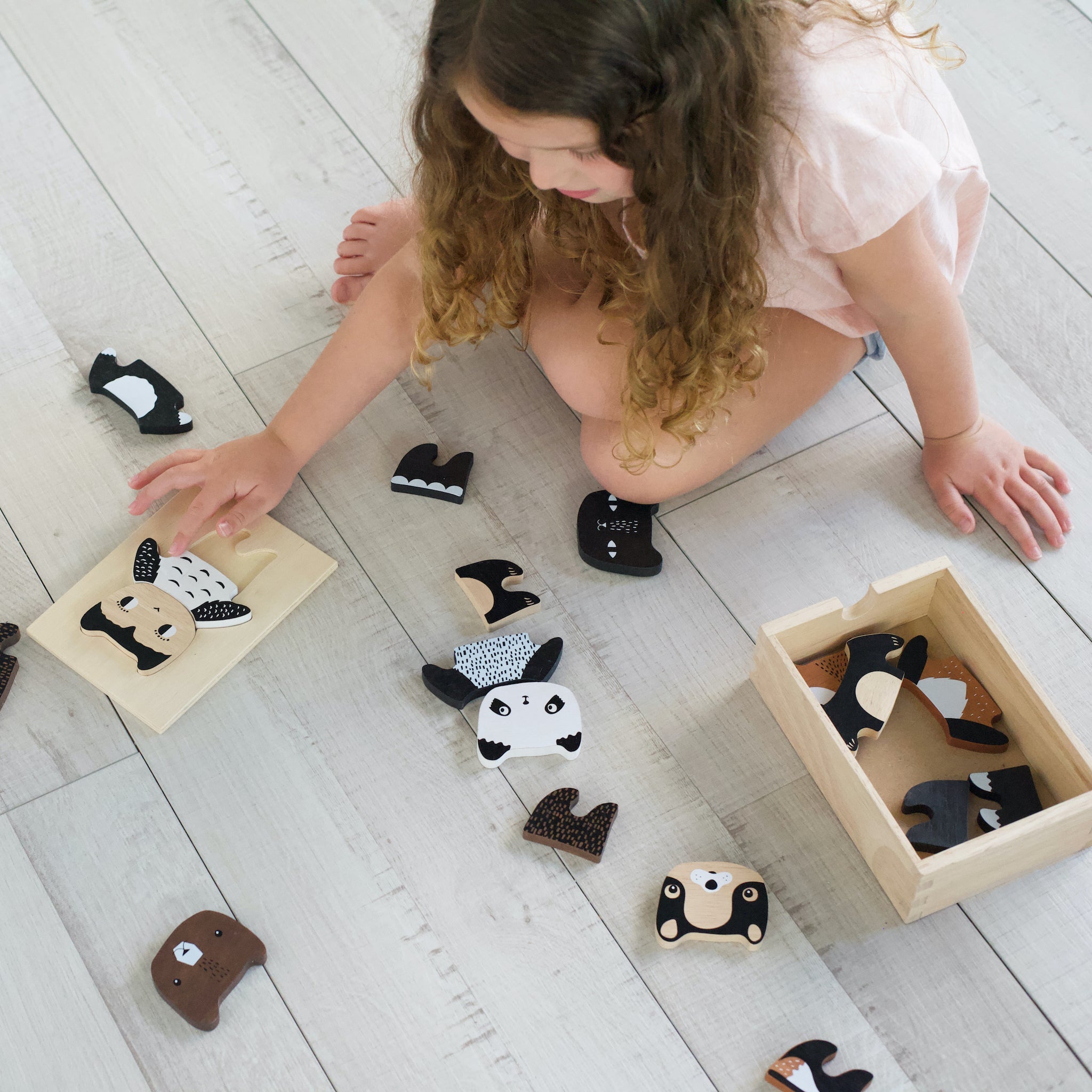 Mix & Match Animal Tiles Wooden Toys Wee Gallery   