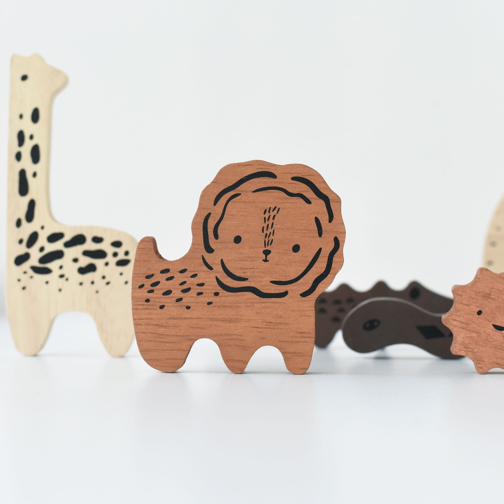 Wooden Tray Puzzle - Safari Animals - 2nd Edition Wooden Toys Wee Gallery   