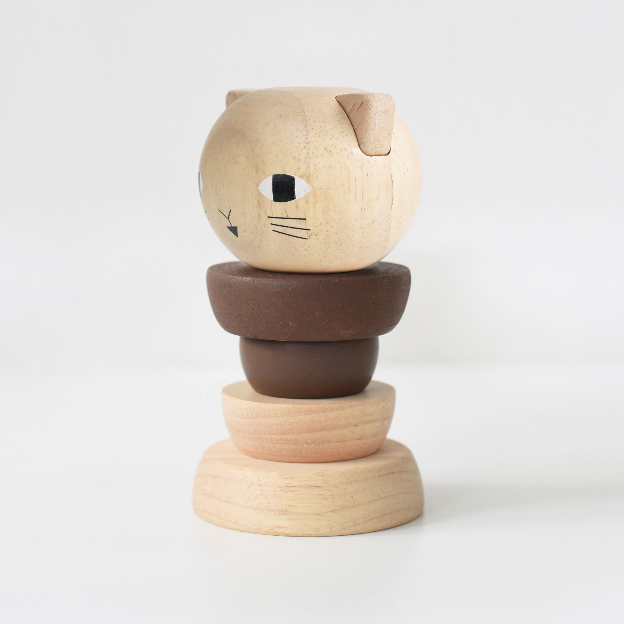 Wood Stacker - Cat Wooden Toys Wee Gallery   