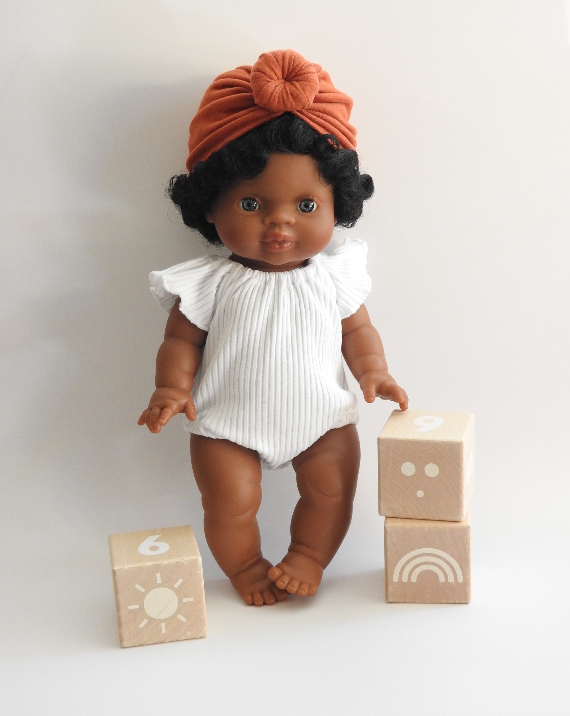 Doll Romper Doll Clothing Little Wonder & Co. White  