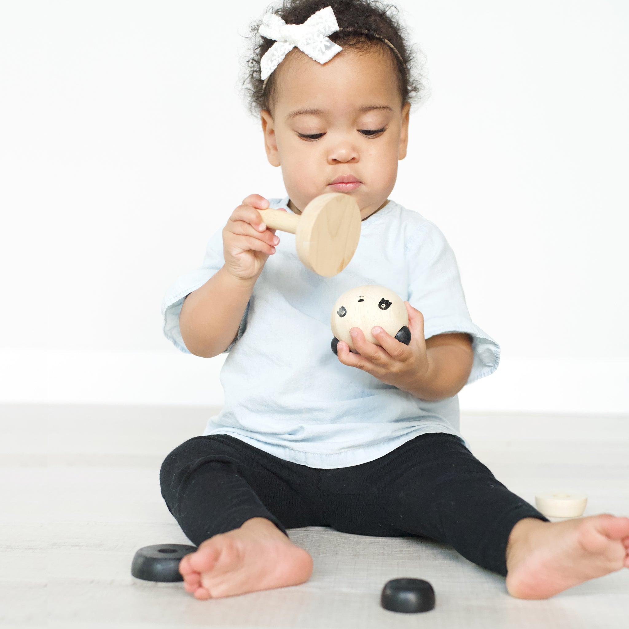 Wood Stacker - Panda Wooden Toys Wee Gallery   