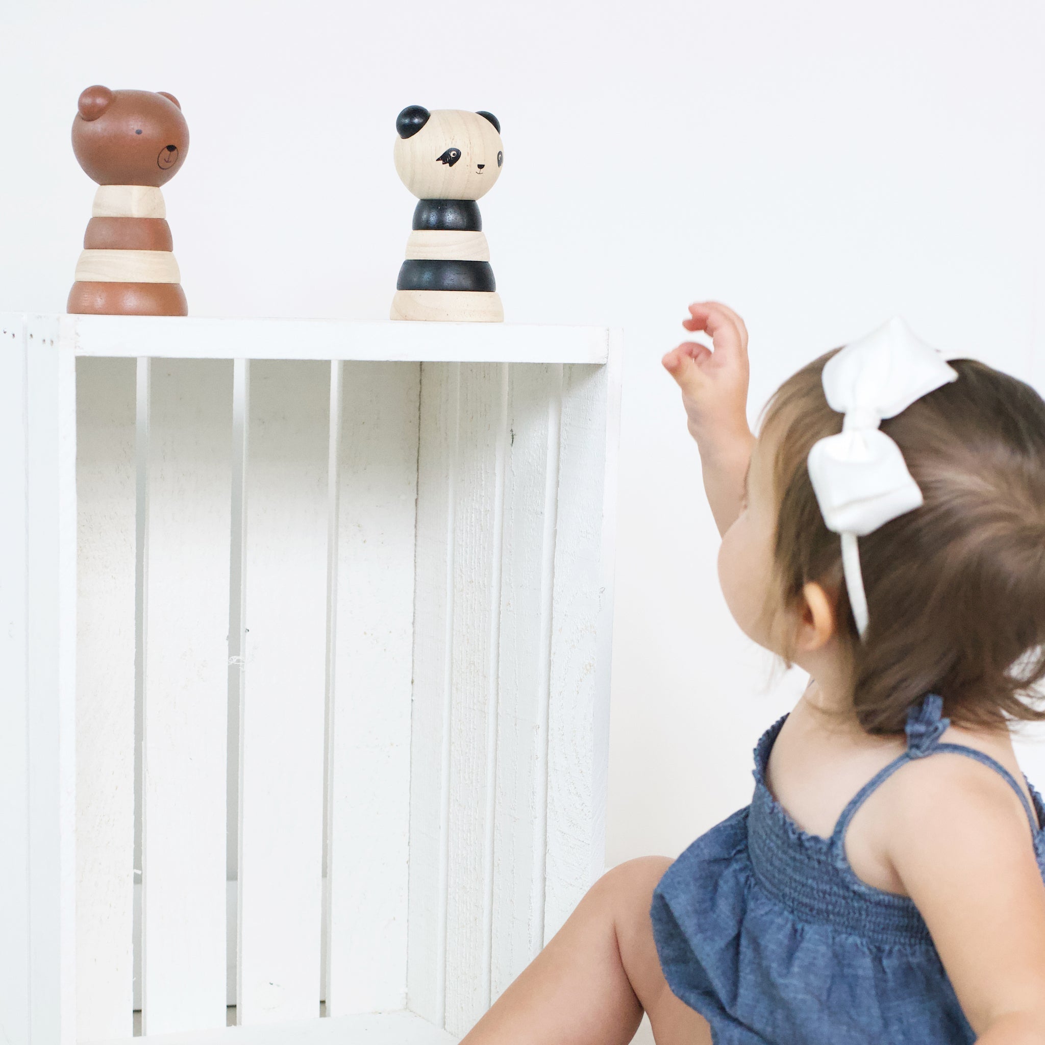 Wood Stacker - Panda Wooden Toys Wee Gallery   