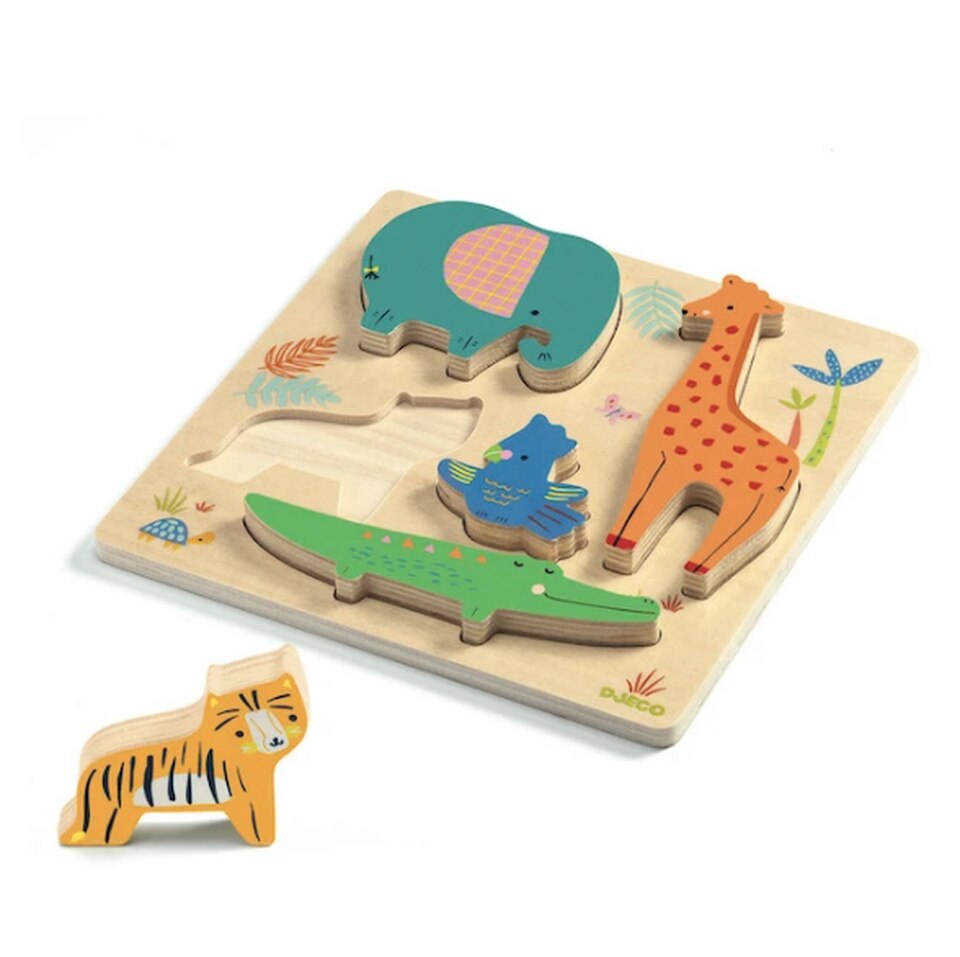 Jungle Wooden Puzzle Djeco - Babyshop