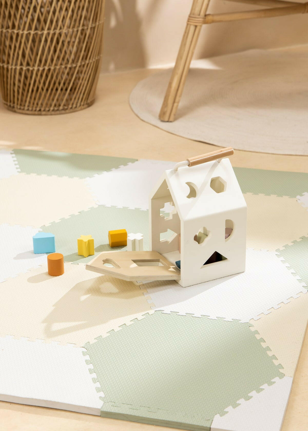 Wooden Shapes Sorting House Awakening Toys Coco Village   