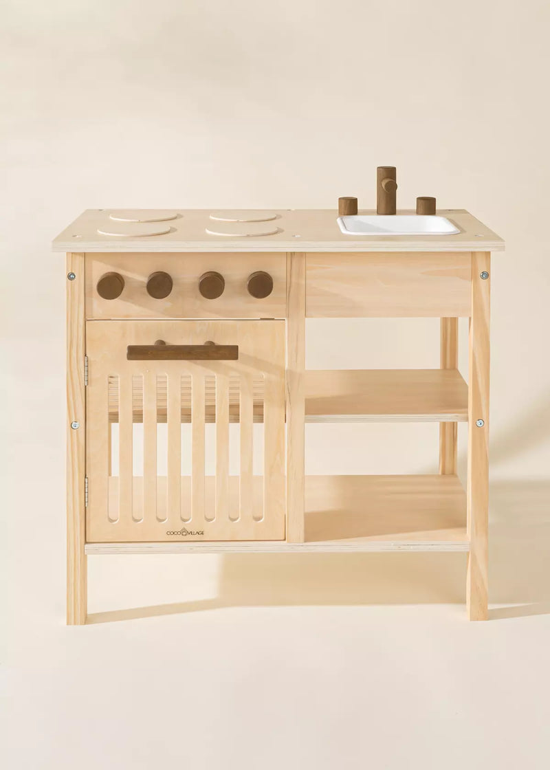 Small wooden shop toy kitchen