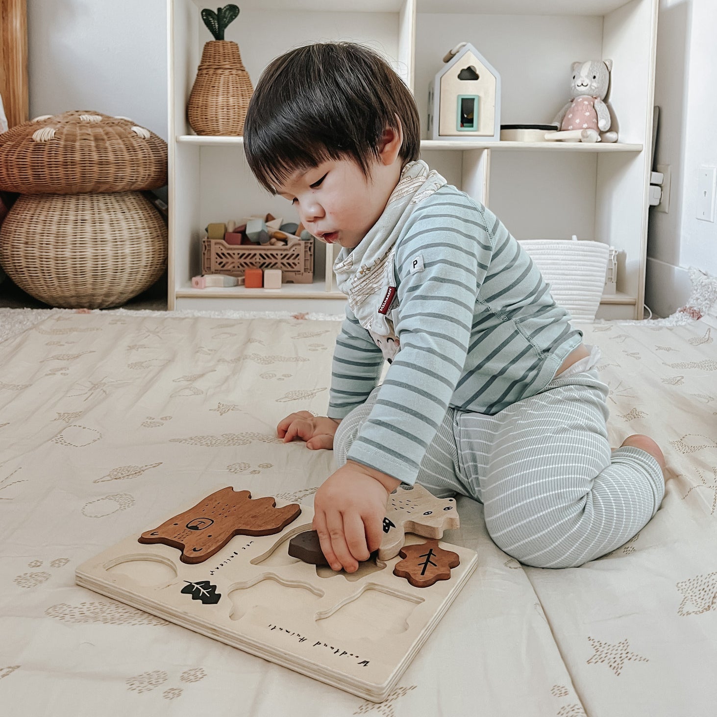 Wooden Tray Puzzle - Woodland Animals - 2nd Edition Wooden Toys Wee Gallery   