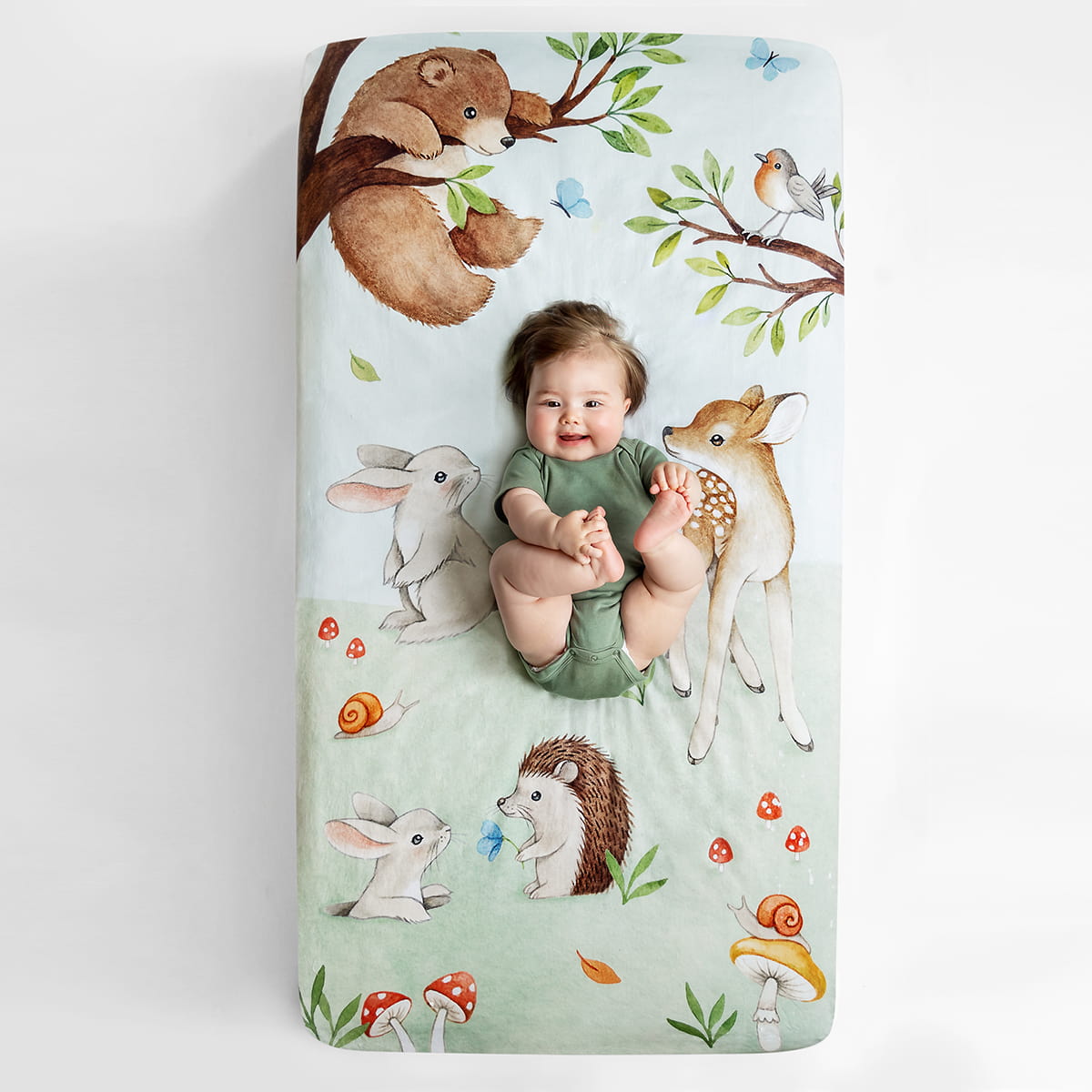 Enchanted Forest Standard Size Crib Sheet Crib sheets Rookie Humans   