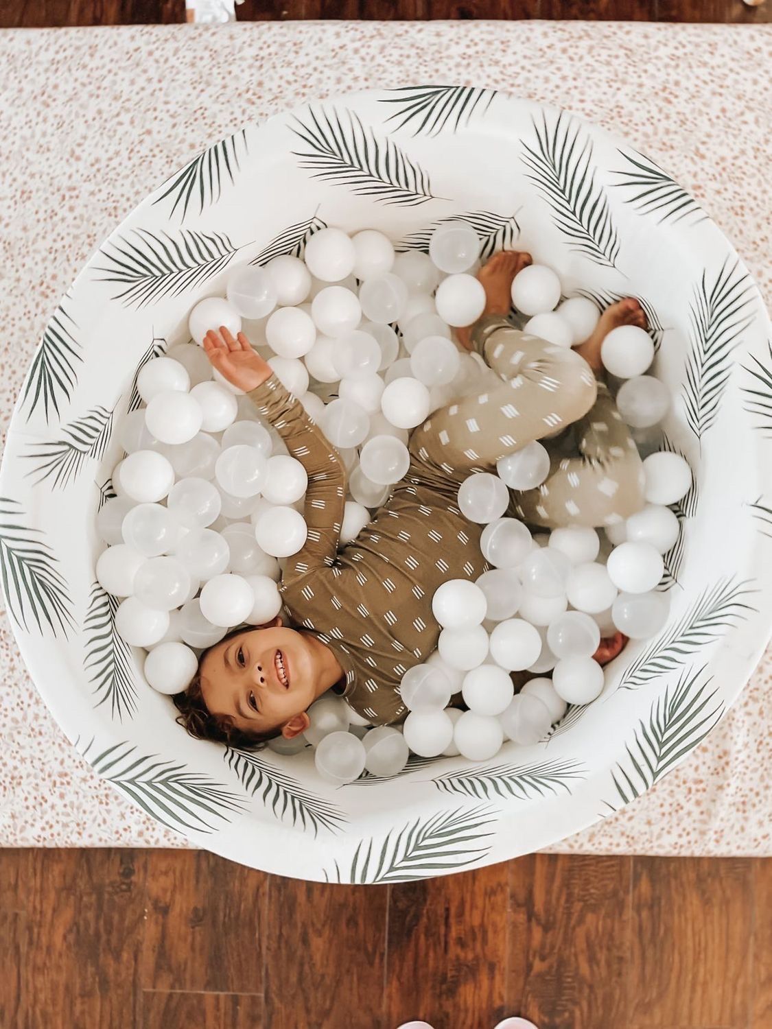 Boho Palm on Ivory + 200 Pit Balls Ball Pit Bundles Little Big Playroom   